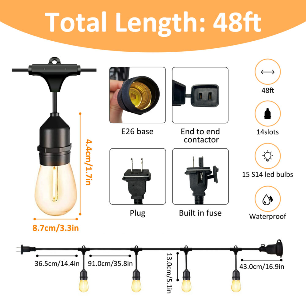 S14 Outdoor String Lights