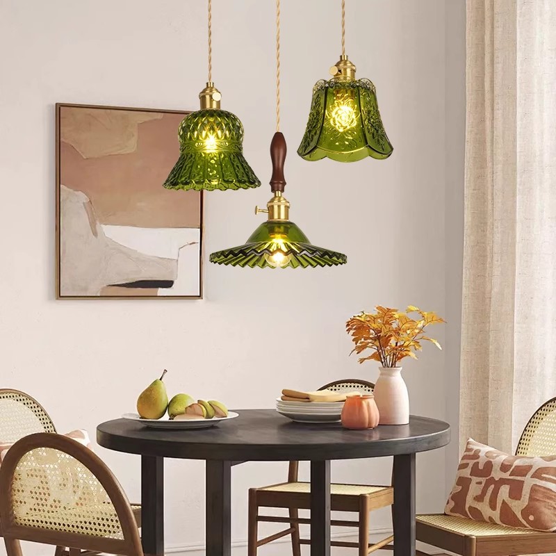Green Glass Chandelier