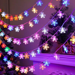 Multicolor Snowflake String Lights(USB)
